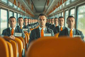 The Right Person in the Right Seat: Unleashing Company Growth through Strategic Sales Leadership clones on a bus